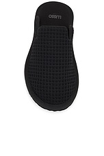 Lusso Cloud Draper Waffle Knit Slipper in Jet Black & Matte Black, view 4, click to view large image.