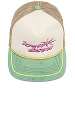 Lost Daze Nostalgia Trucker Hat in Jade, Cream, & Desert, view 4, click to view large image.