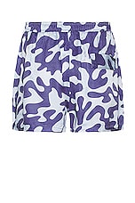 Lost Daze Camo Baggie Shorts in Blue & Light Blue, view 2, click to view large image.
