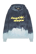Lost Daze Retro Hoodie in Vintage Black & Blue, view 1, click to view large image.
