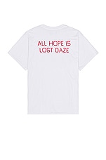 Lost Daze Moto Tee in Aged White, view 2, click to view large image.