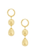 Lie Studio Cathrine Earrings in Gold, view 3, click to view large image.