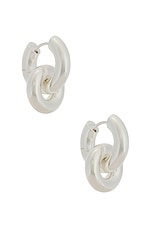 Lie Studio Esther Earrings in Silver, view 1, click to view large image.