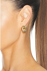 Lie Studio Vera Earrings in Gold, view 2, click to view large image.