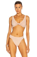 LE BUNS Mila Organic Cotton Bralette in Rose, view 1, click to view large image.
