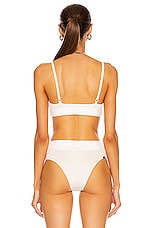 LE BUNS Isla Organic Cotton Bralette in Ivory, view 4, click to view large image.