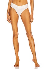 LE BUNS 2-Pack Billie Organic Cotton Thong in Ivory, view 1, click to view large image.