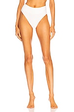 LE BUNS 2-Pack Taylor Organic Ribbed Cotton Panty in Ivory, view 1, click to view large image.