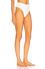 LE BUNS 2-Pack Taylor Organic Ribbed Cotton Panty in Ivory, view 2, click to view large image.