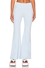 LE BUNS Franny Organic Ribbed Cotton Pant in Blue, view 1, click to view large image.