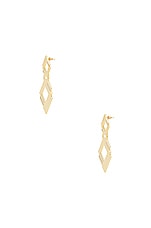 LEDA MADERA Anita Earrings in Gold, view 2, click to view large image.