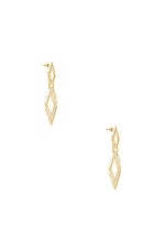 LEDA MADERA Anita Earrings in Gold, view 3, click to view large image.
