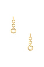LEDA MADERA Sophia Earrings in Gold, view 1, click to view large image.