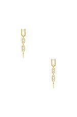 LEDA MADERA Sophia Earrings in Gold, view 3, click to view large image.