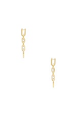 LEDA MADERA Sophia Earrings in Gold, view 4, click to view large image.