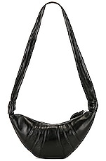 Lemaire Small Croissant Bag in Black, view 2, click to view large image.