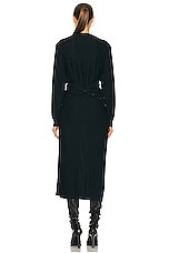 Lemaire Twisted Trompe L'oeil Dress in Dark Navy, view 4, click to view large image.
