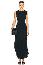Lemaire Fitted Twisted Dress in Black, view 1, click to view large image.
