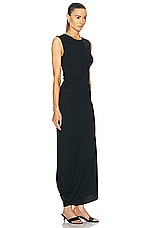 Lemaire Fitted Twisted Dress in Black, view 2, click to view large image.
