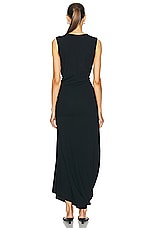 Lemaire Fitted Twisted Dress in Black, view 4, click to view large image.