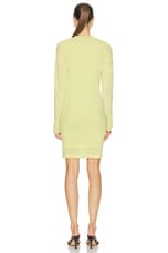 Lemaire Double Layer Seamless Dress in Pale Canary, view 3, click to view large image.