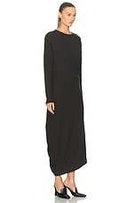 Lemaire Long Sleeve Twisted Dress in Dark Espresso, view 2, click to view large image.