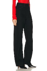 Lemaire High Waisted Curved Pant in Black, view 2, click to view large image.