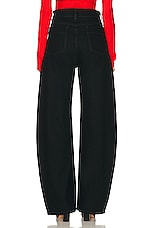 Lemaire High Waisted Curved Pant in Black, view 3, click to view large image.