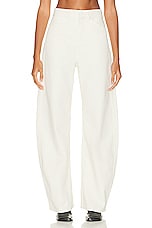 Lemaire High Waisted Curved Pant in Clay White, view 1, click to view large image.