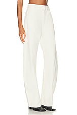 Lemaire High Waisted Curved Pant in Clay White, view 2, click to view large image.