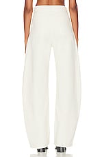 Lemaire High Waisted Curved Pant in Clay White, view 3, click to view large image.