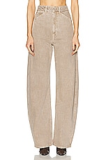 Lemaire High Waisted Curved Wide Leg in Denim Snow Beige, view 1, click to view large image.