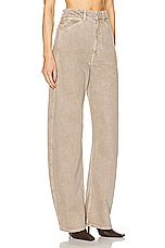 Lemaire High Waisted Curved Wide Leg in Denim Snow Beige, view 2, click to view large image.