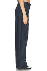 Lemaire High Waisted Curved Leg in Denim Indigo, view 3, click to view large image.