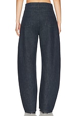 Lemaire High Waisted Curved Leg in Denim Indigo, view 4, click to view large image.