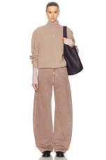 Lemaire High Waisted Curved Leg in Denim Snow Mauve, view 5, click to view large image.