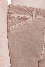 Lemaire High Waisted Curved Leg in Denim Snow Mauve, view 6, click to view large image.