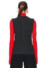 Lemaire Sleeveless Fitted Cardigan in Penguin, view 3, click to view large image.