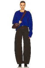Lemaire Brushed Sweater in Electric Blue, view 4, click to view large image.