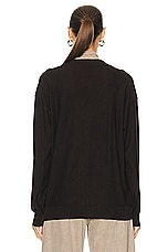 Lemaire Relaxed Twisted Cardigan in Pecan Brown, view 4, click to view large image.