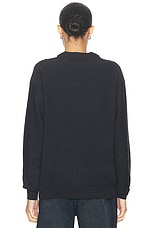 Lemaire Relaxed Twisted Cardigan in Anthracite, view 3, click to view large image.