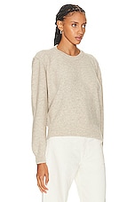 Lemaire Tilted Crew Neck Jumper in Chalk, view 2, click to view large image.