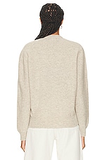 Lemaire Tilted Crew Neck Jumper in Chalk, view 3, click to view large image.