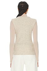 Lemaire Sleeveless Fitted Cardigan in Chalk, view 3, click to view large image.