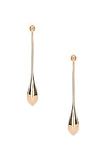 Lemaire Long Drop Earrings in Gold, view 4, click to view large image.