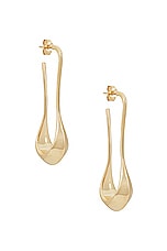 Lemaire Short Drop Earrings in Light Gold | FWRD