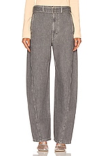 Lemaire Twisted Belted Pant in Denim Stone Grey | FWRD