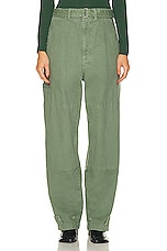Lemaire Military Pant in Hedge Green, view 1, click to view large image.