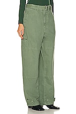 Lemaire Military Pant in Hedge Green, view 2, click to view large image.