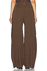 Lemaire Wide Leg Pant in Dark Tobacco, view 3, click to view large image.